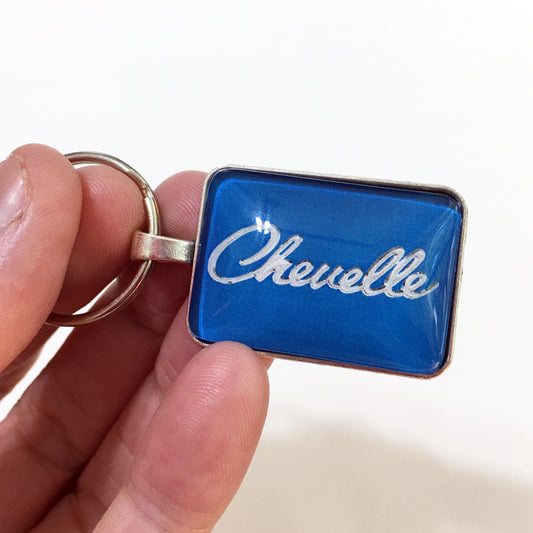 Vintage Chevelle Chrome Badge Emblem 1.2" Diameter Keychain