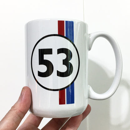 Herbie The Love Bug VW Beetle #53 Large 15 oz. Mug