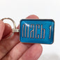 Ford Mustang Aqua Mach 1 Fender Emblem Decal 1 x 1.25 Keychain