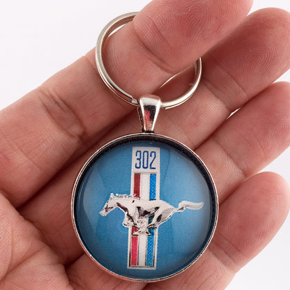 Ford Mustang Boss 302 Pony Fender Emblem 1.2" Keychain