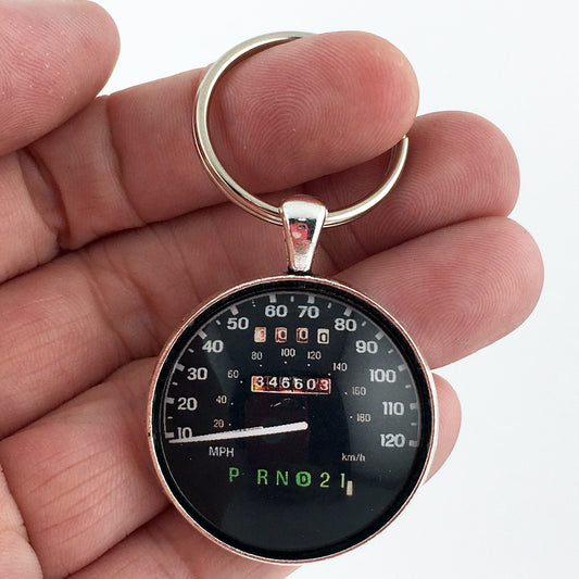 Ford Truck 120 MPH Speedometer Gauge Automatic Transmission 1.2" Diameter Keychain
