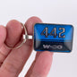 Vintage Oldsmobile 442 W-30 Blue Fender Emblem 1" x 1.25" Diameter Keychain