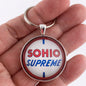 Vintage SOHIO Supreme Gas Station Sign 1.2" Keychain
