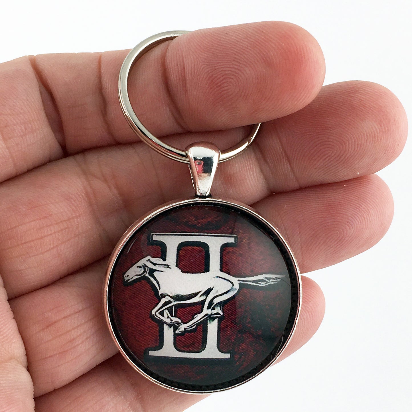 Ford Mustang II Pony Glovebox Emblem Badge 1.2" Keychain