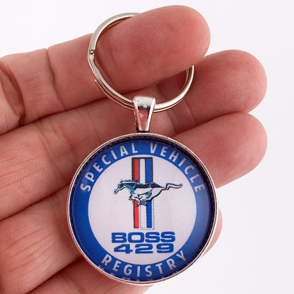 Ford Mustang Boss 429 Special Registry Emblem 1.2" Keychain