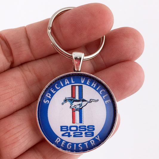 Ford Mustang Boss 429 Special Registry Emblem 1.2" Keychain
