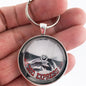 360 Express Chrome Mopar Air Cleaner Decal 1.2" Diameter Keychain