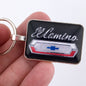 Vintage Chevrolet El Camino Tailgate Emblem Badge Logo 1" x 1.25" Keychain