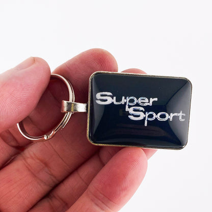 Vintage Chevelle Super Sport Chrome Badge Emblem 1.2" Diameter Keychain