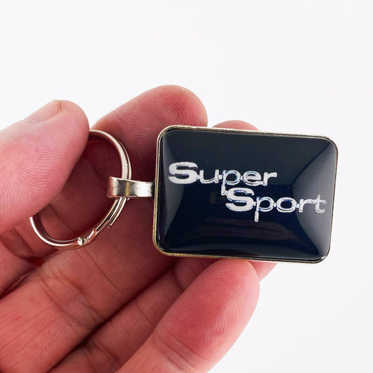 Vintage Chevelle Super Sport Chrome Badge Emblem 1.2" Diameter Keychain
