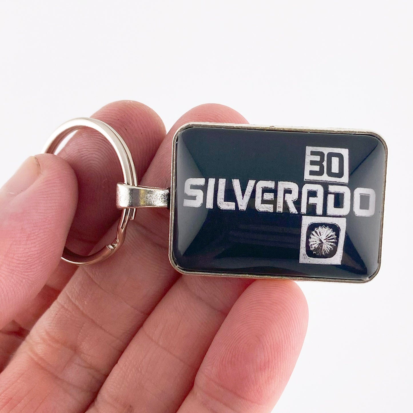 Vintage Chevrolet Silverado 30 Fender Emblem 1 x 1.25 Keychain