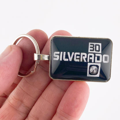 Vintage Chevrolet Silverado 30 Fender Emblem 1 x 1.25 Keychain