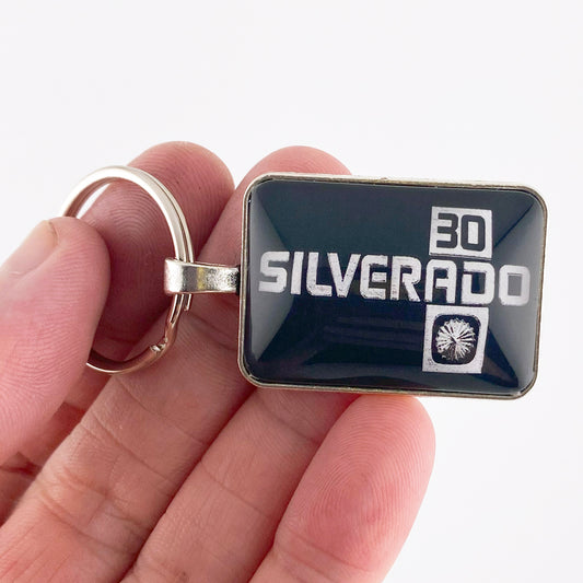 Vintage Chevrolet Silverado 30 Fender Emblem 1 x 1.25 Keychain