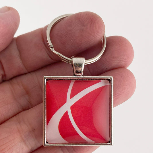General Motors Saturn Emblem Badge Ornament Logo 1" x 1" Diameter Keychain