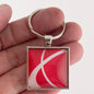 General Motors Saturn Emblem Badge Ornament Logo 1" x 1" Diameter Keychain