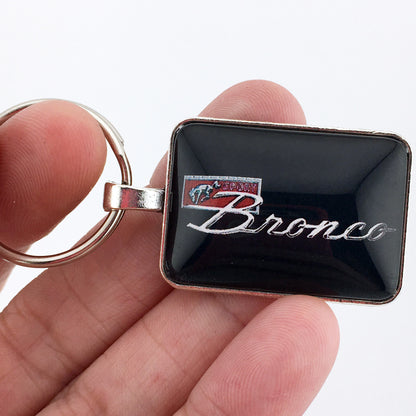 Vintage Ford Bronco Fender Emblem 1" x 1.25" Diameter Keychain