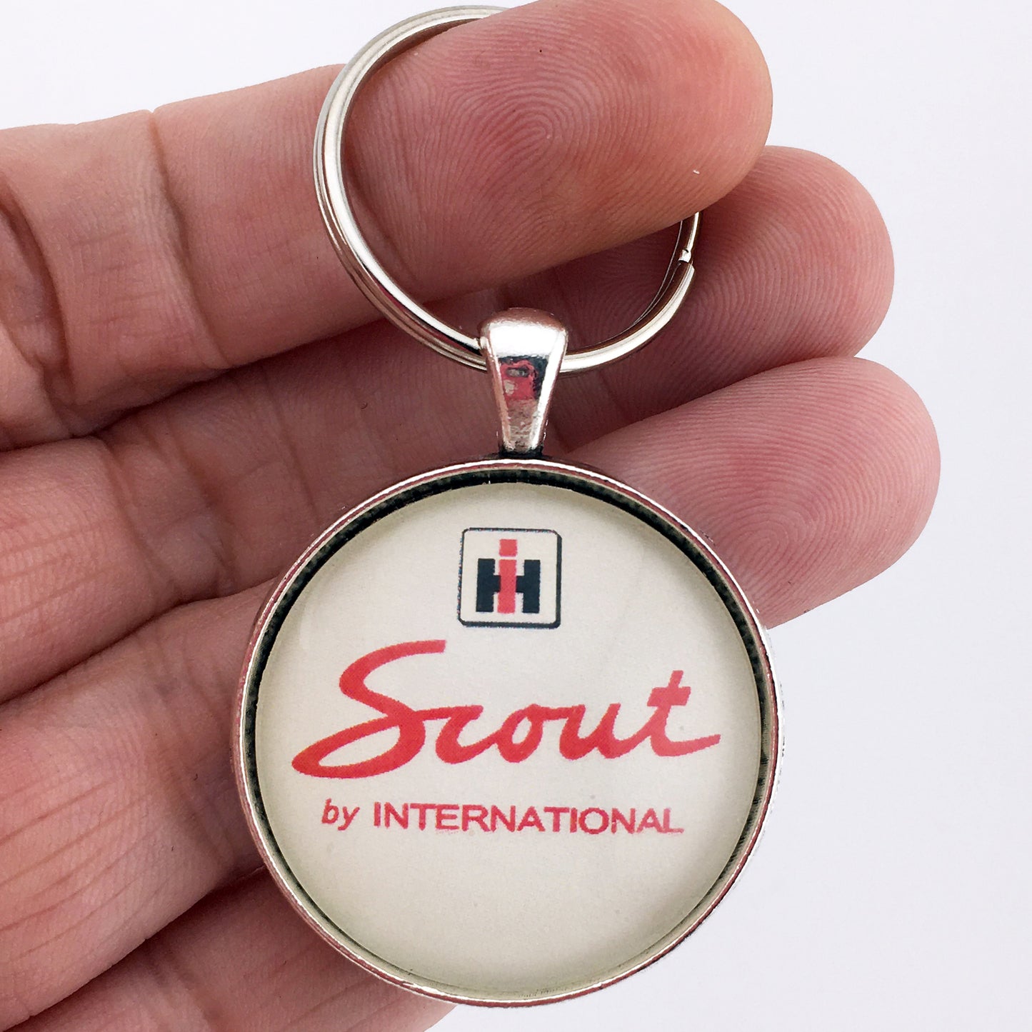 Vintage International Scout Emblem Badge Ornament Logo 1.2" Diameter Keychain