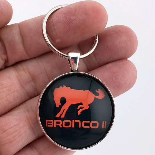 1989-1990 Ford Bronco II Emblem Badge Ornament Logo 1.2" Diameter Keychain