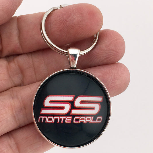 Vintage Chevrolet SS Monte Carlo Emblem Badge Logo 1.2" Keychain