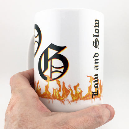 Lowrider Man LowLows Emblem and Logo Large 15 oz. Mug