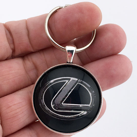 Vintage Lexus Chrome Emblem Badge Logo 1.2" Diameter Keychain