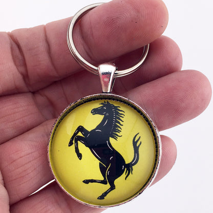 Ferrari Prancing Horse Emblem Badge Ornament 1.2" Diameter Keychain