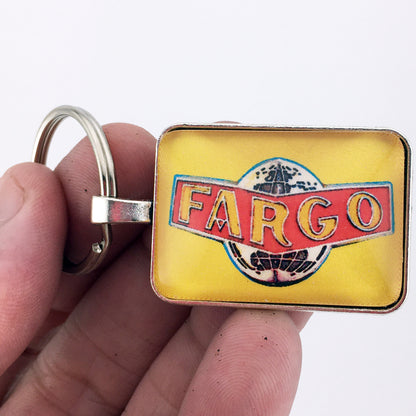 Antique Fargo Truck Emblem Badge Logo 1 x 1.25 Diameter Keychain