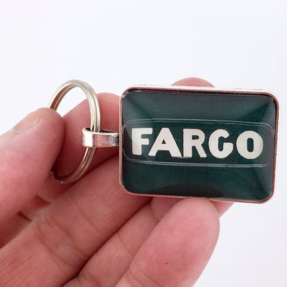 Antique Fargo Truck Emblem Badge Logo 1 x 1.25 Diameter Keychain