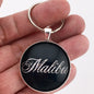 Vintage Malibu Chrome Badge Emblem 1.2" Diameter Keychain