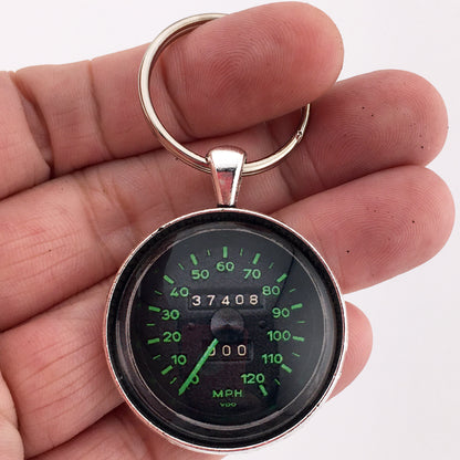 Vintage Porsche 356 120 MPH Speedometer Gauge 1.2" Diameter Keychain