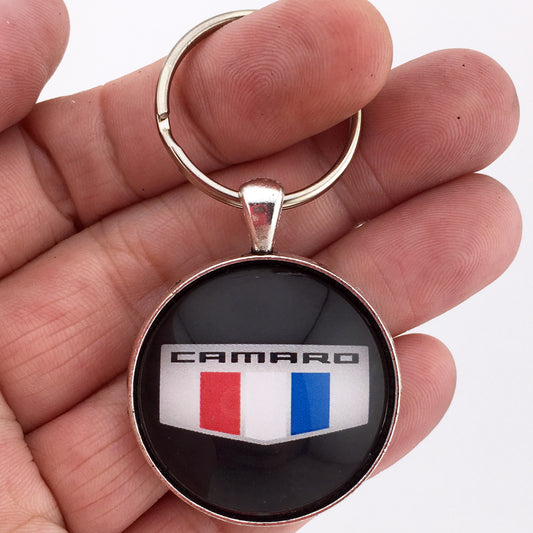 Chevrolet Camaro Tri Stripe Wheel Cap Emblem Badge 1.2" Keychain
