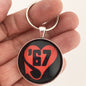 Vintage 67' Plymouth Heart Devil Trail Emblem Badge Ornament Logo 1.2" Diameter Keychain