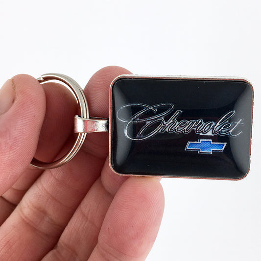 Vintage Chevrolet Grille Bowtie Badge Emblem 1 x 1.25 Keychain