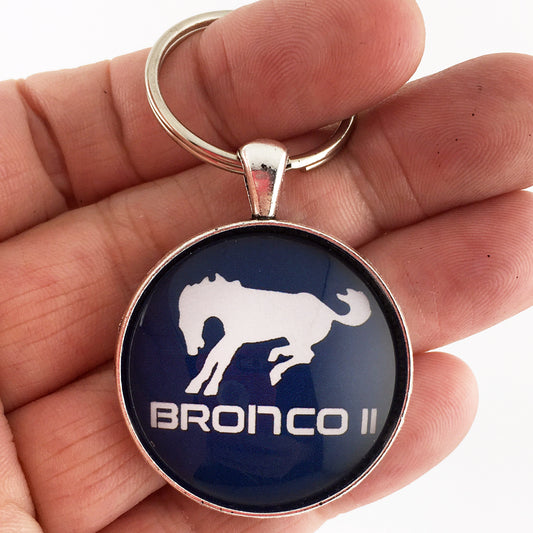 1989-1990 Ford Bronco II Emblem Badge Ornament Logo 1.2" Diameter Keychain
