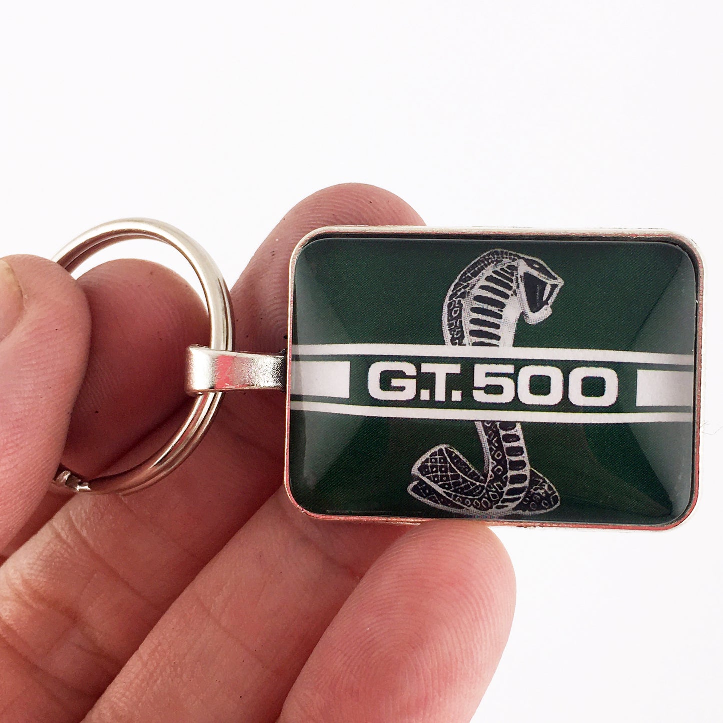 Ford Mustang Green GT 500 Rocker Emblem Decal 1 x 1.25 Keychain