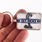 Ford Mustang White GT 500 Rocker Emblem Decal 1 x 1.25 Keychain
