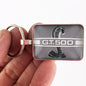 Ford Mustang Silver GT 500 Rocker Emblem Decal 1 x 1.25 Keychain