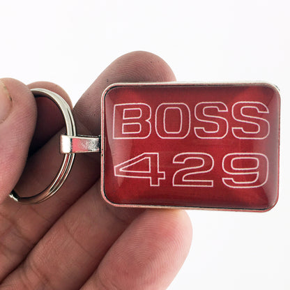 Ford Mustang Red BOSS 429 Fender Decal 1 x 1.25 Keychain