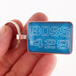 Ford Mustang Blue BOSS 429 Fender Decal 1 x 1.25 Keychain