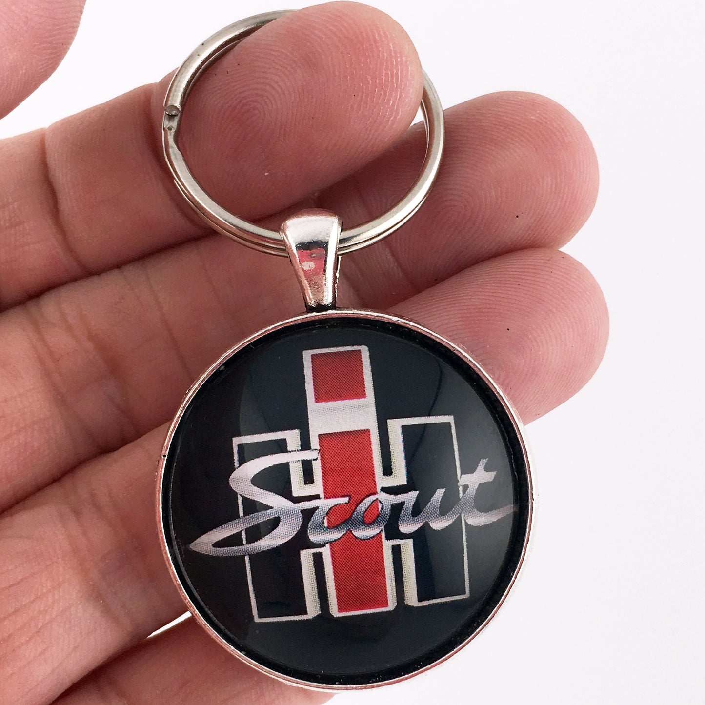 Vintage International Scout Emblem Badge Ornament Logo 1.2" Diameter Keychain