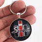 Vintage International Scout Emblem Badge Ornament Logo 1.2" Diameter Keychain
