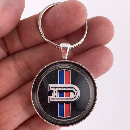 Vintage Datsun Logo Emblem Badge 1.2"Diameter  Keychain