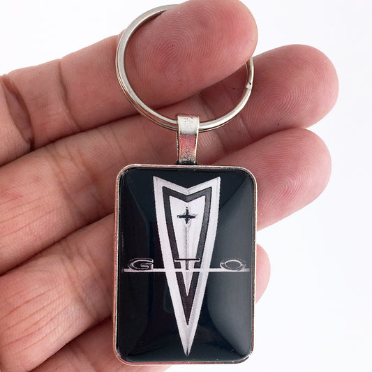 Vintage Pontiac GTO Grille Emblem 1" x 1.25" Diameter Keychain