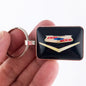 Vintage Chevrolet Black Gold Bel Air Emblem 1" x 1.25" Keychain