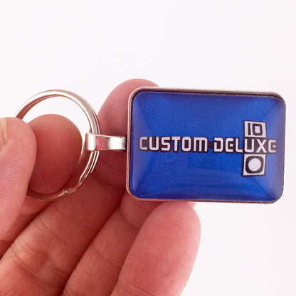 Vintage Chevrolet Custom Deluxe 10 Badge Emblem 1 x 1.25 Keychain