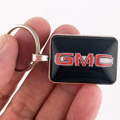 Vintage GMC Chrome Grille Fender Emblem  1" x 1.25" Keychain