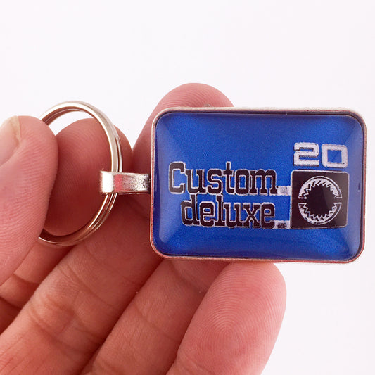 Vintage Chevrolet Custom Deluxe 20 Badge Emblem 1 x 1.25 Keychain