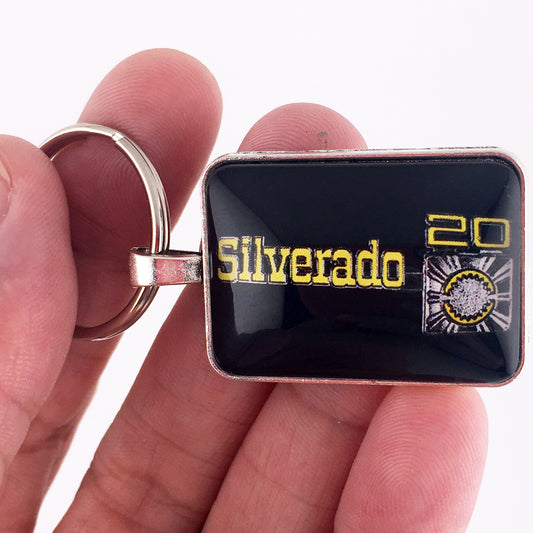 Vintage Chevrolet Silverado 20 Fender Emblem 1 x 1.25 Keychain