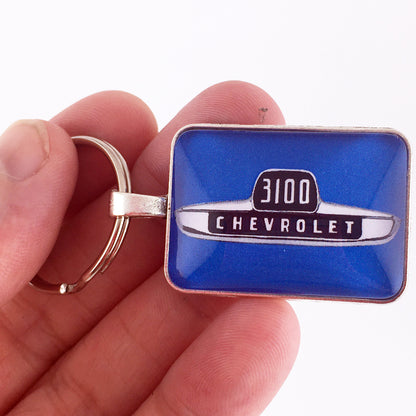 Vintage Chevrolet 3100 Fender Emblem 1 x 1.25 Keychain