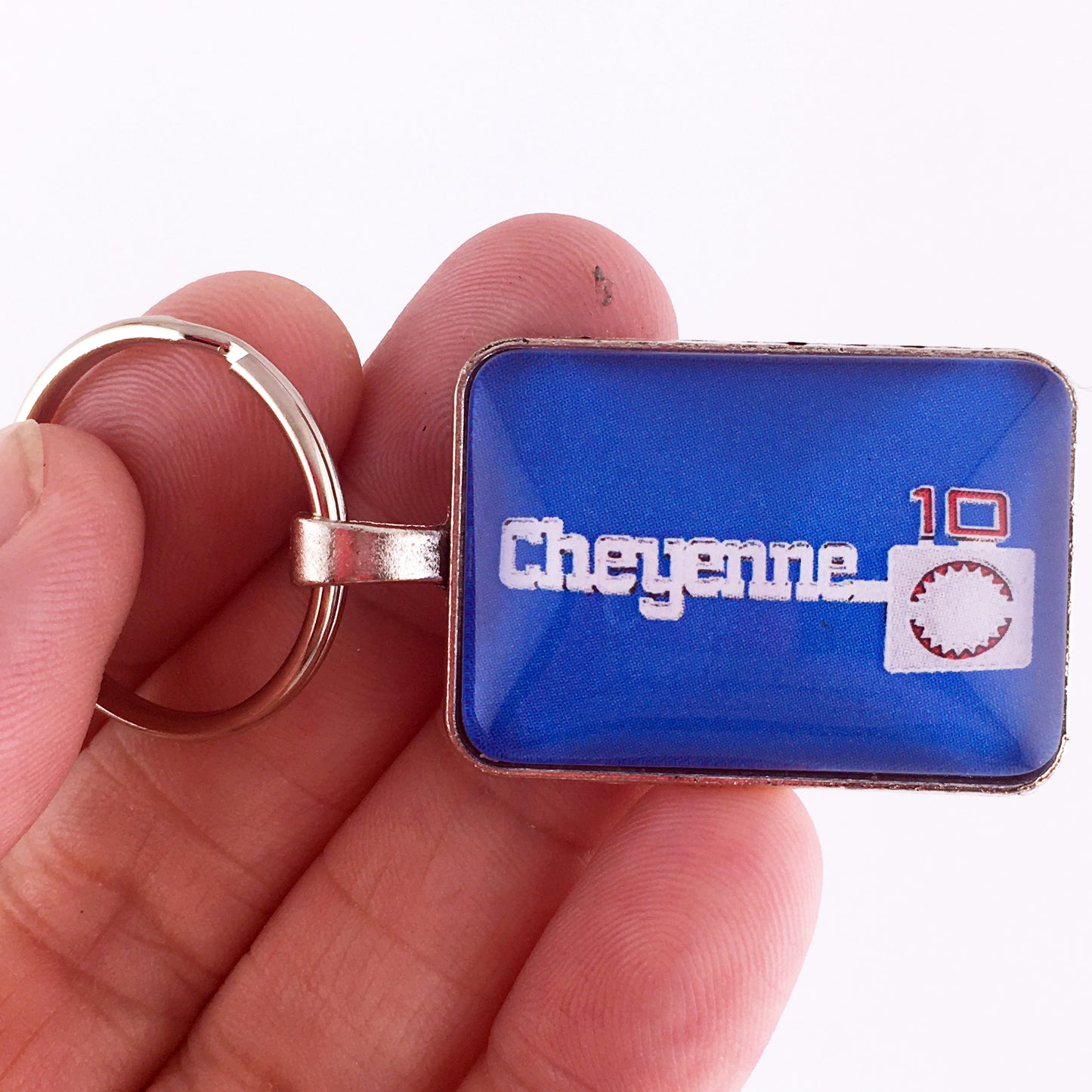 Vintage Chevrolet Cheyenne 10 Fender Emblem 1 x 1.25 Keychain
